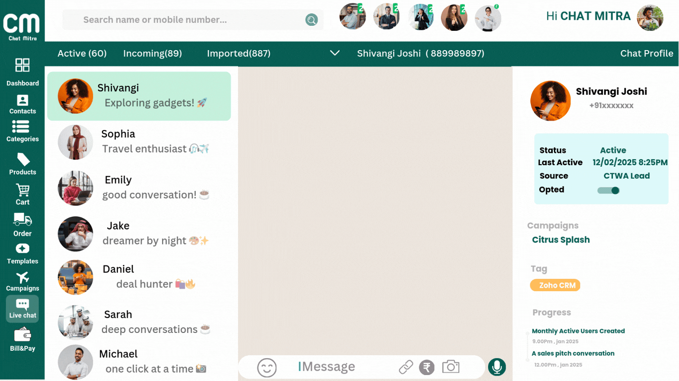 WhatsApp Webview Integration